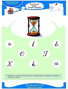 Çocuklar İçin K Sesi Çalışma Sayfaları 